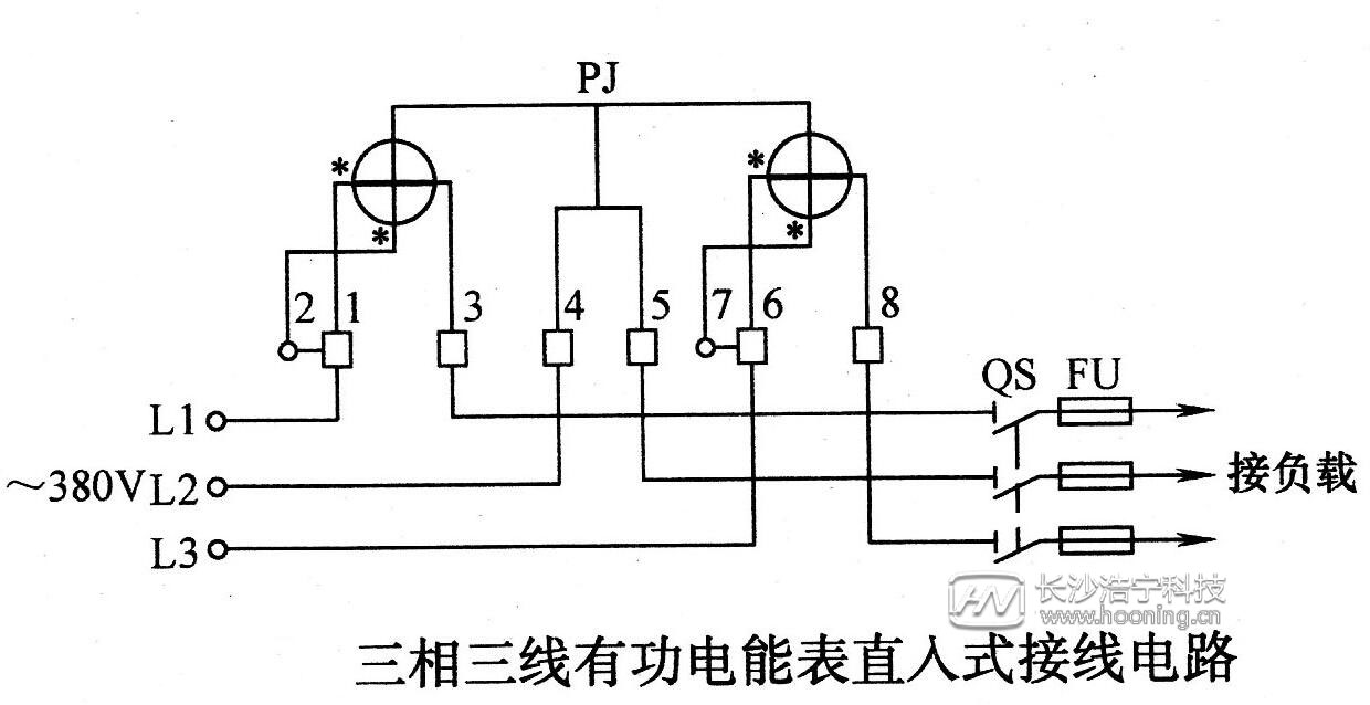 普通三相電表接線圖